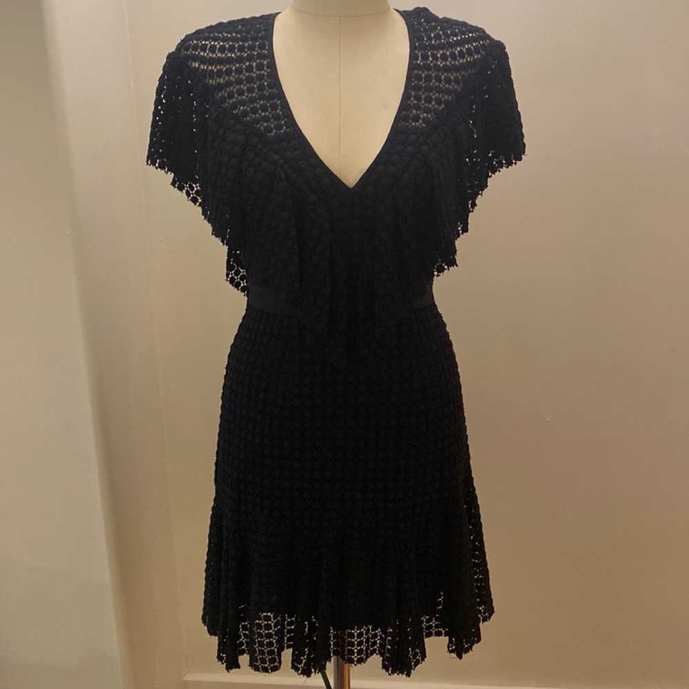 Katie May Black Crochet Lace Dress